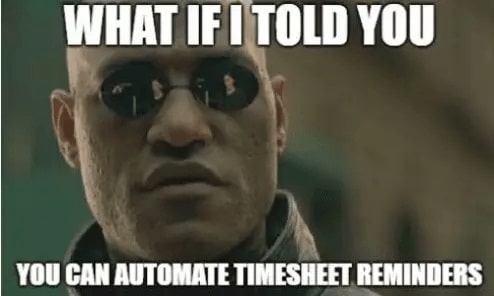 timesheet reminder meme