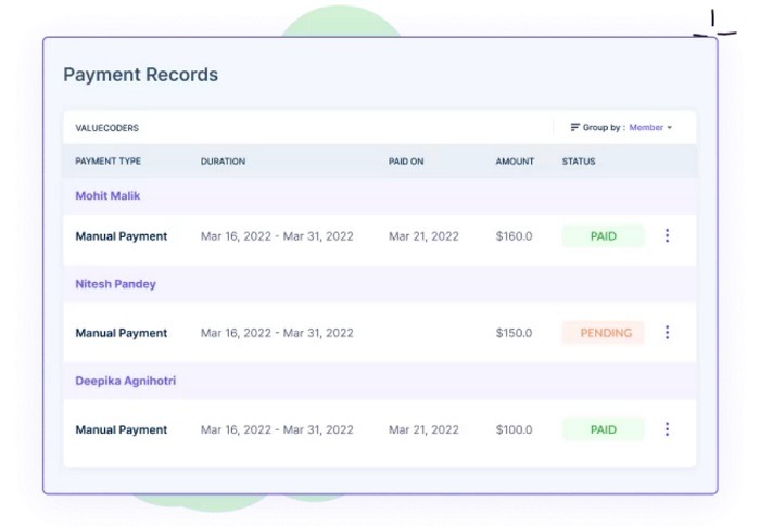 Payment Records