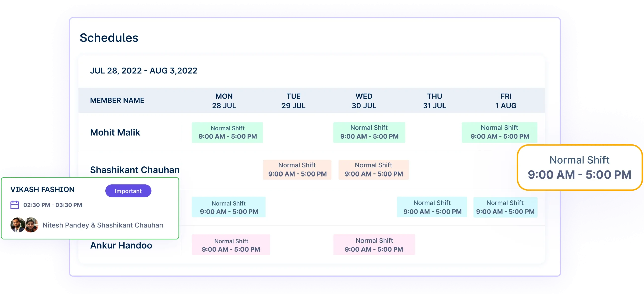 Shift Management