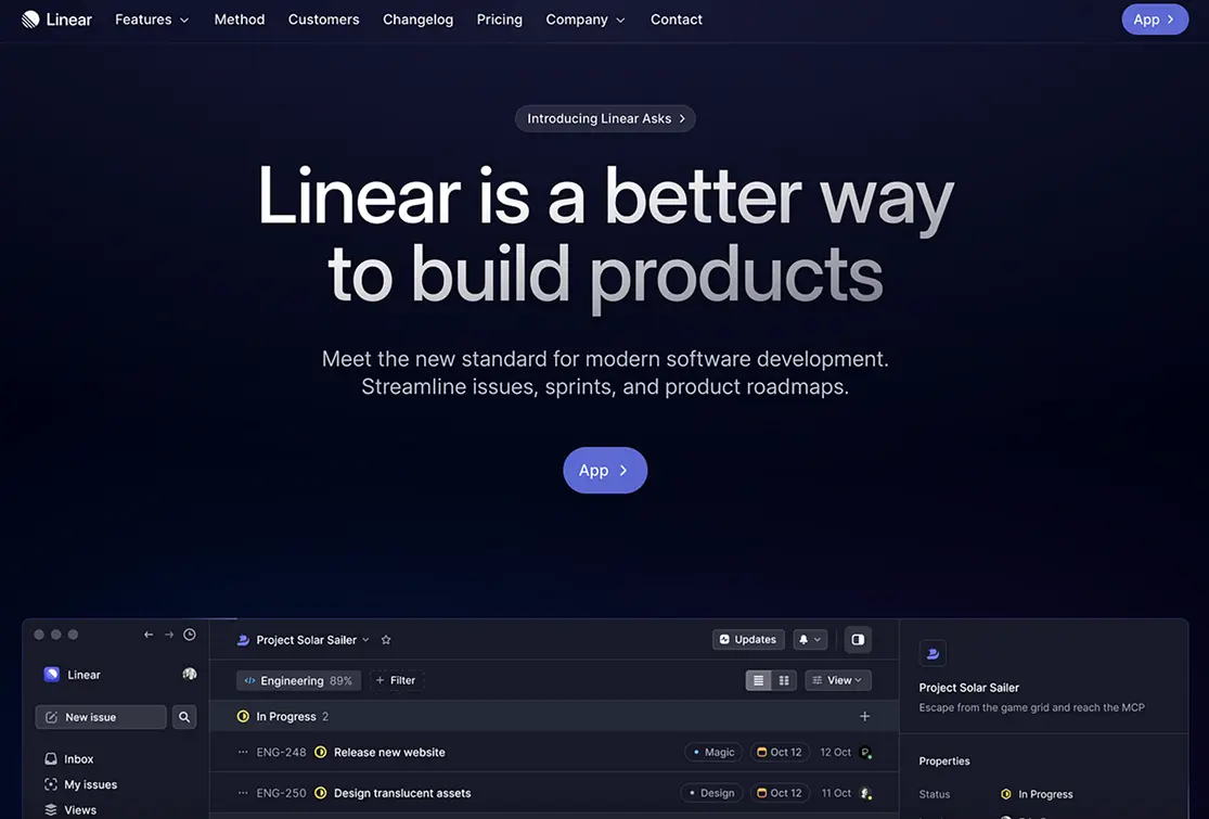 Linear Dashboard