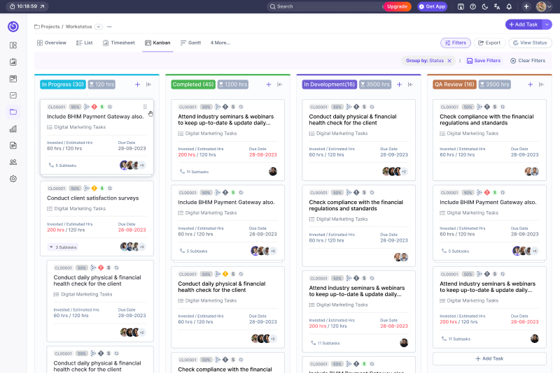Kanban Board Dashboard | Workstatus