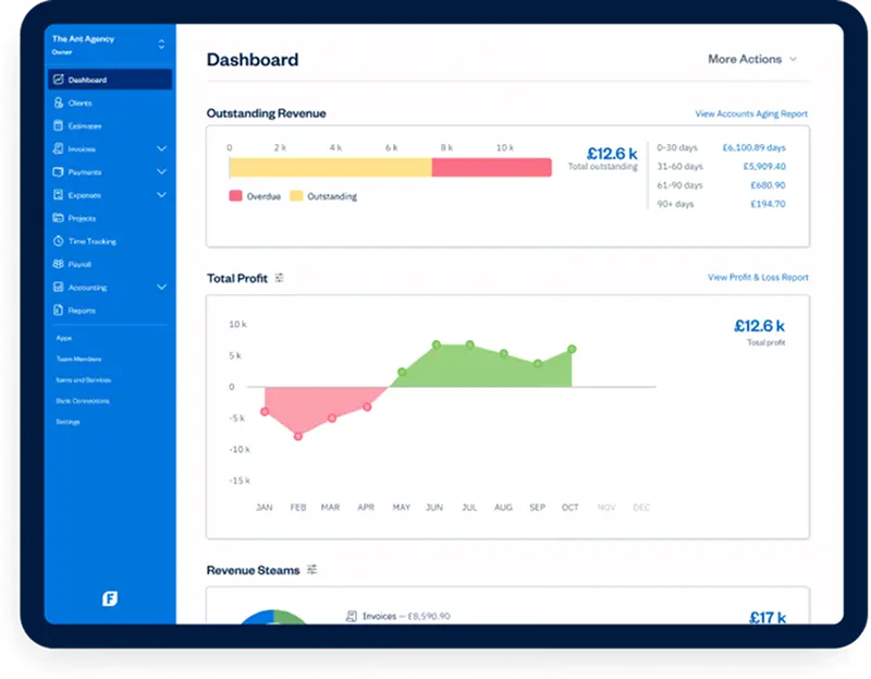 FreshBooks Dashboard