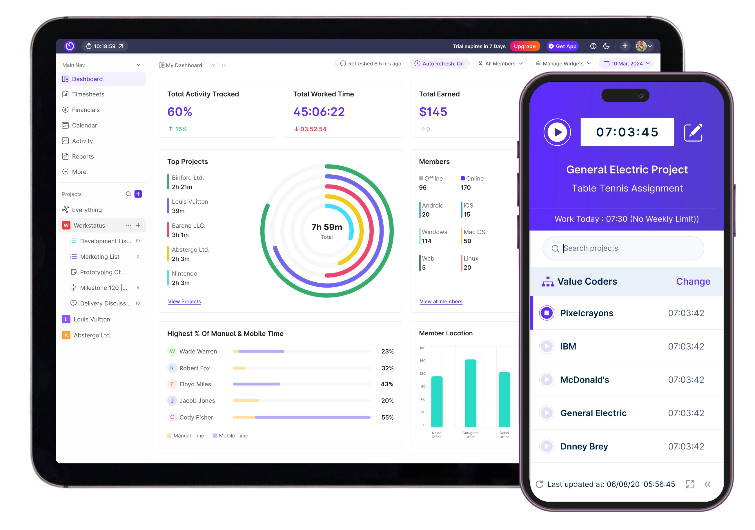 Workstatus for Mobile