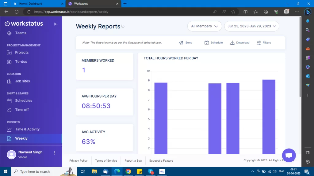 Weekly Reports- Workstatus