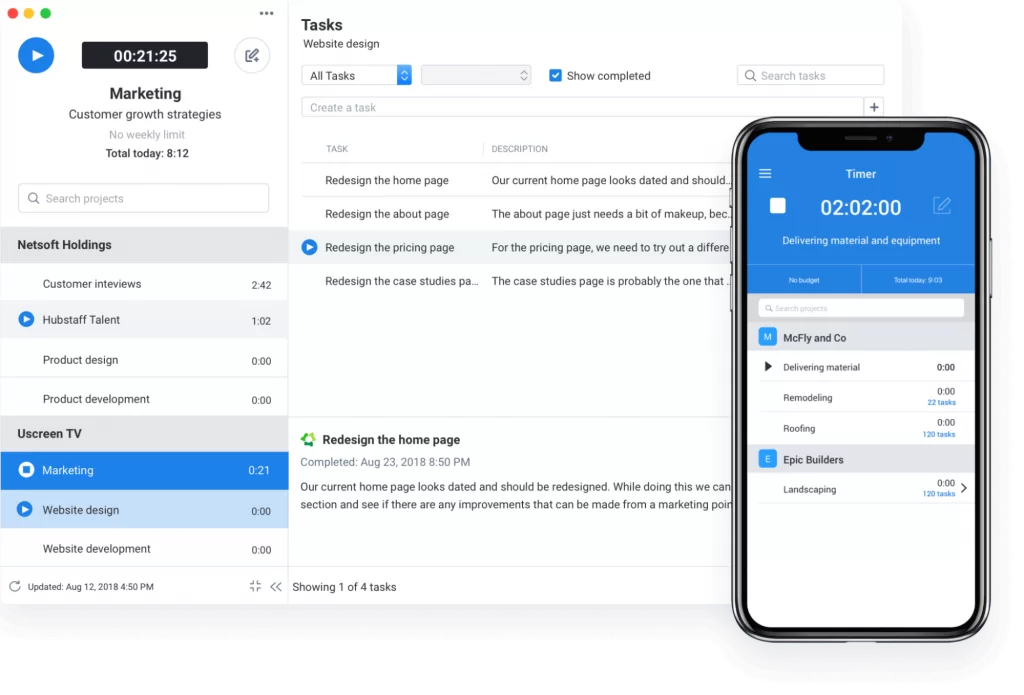 Time Tracking Feature of Hubstaff
