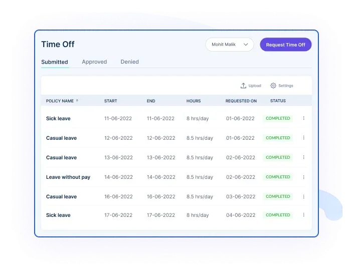 Manage Time-off Requests