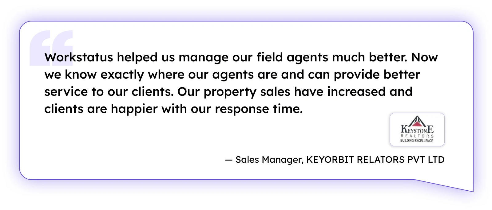 Keystone Realtors Testimonial for Workstatus