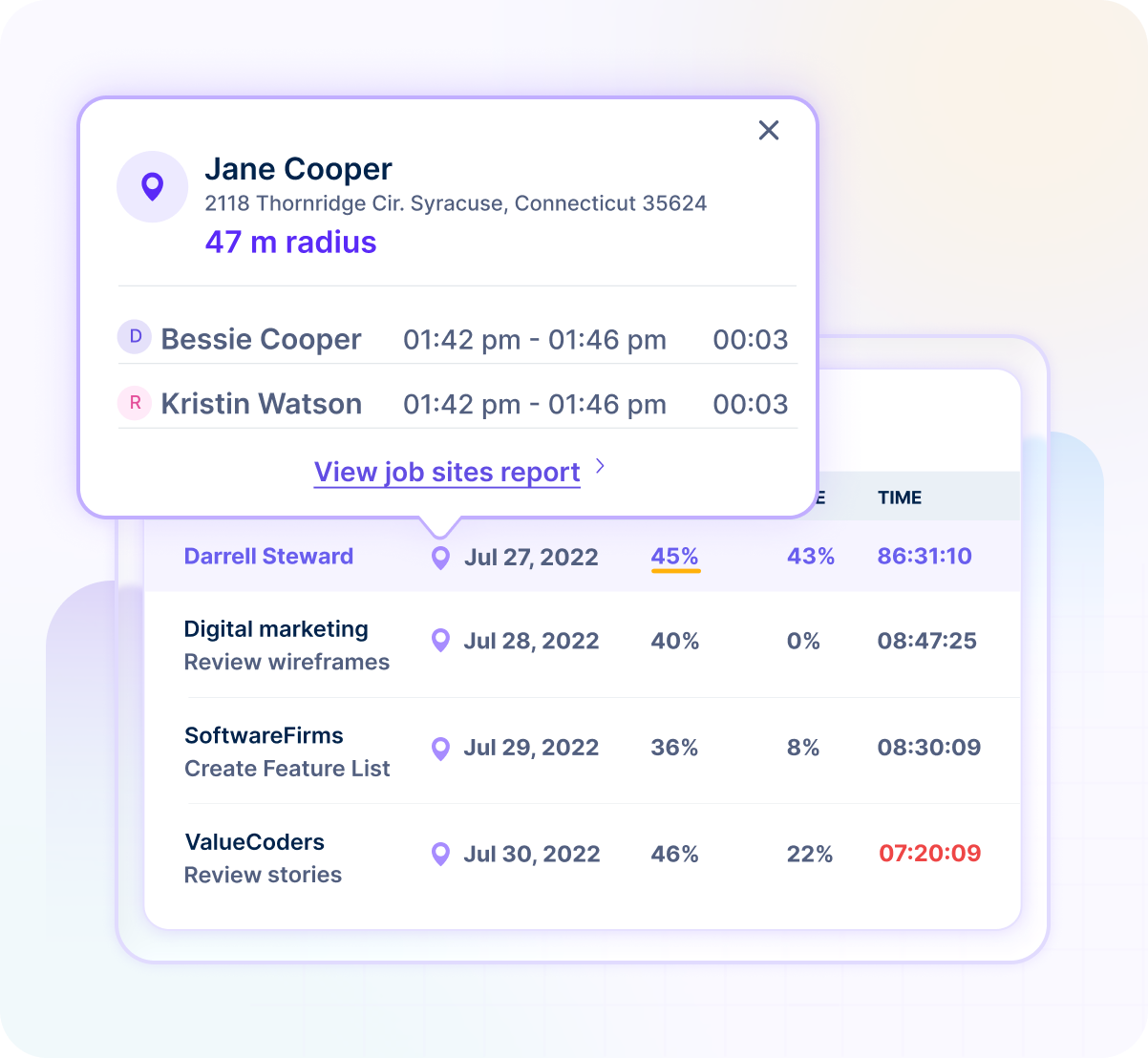 Location tracking software