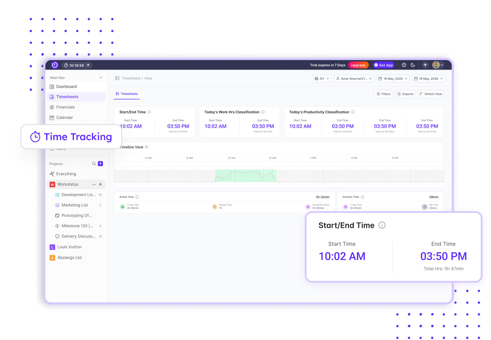 Time Tracking feature